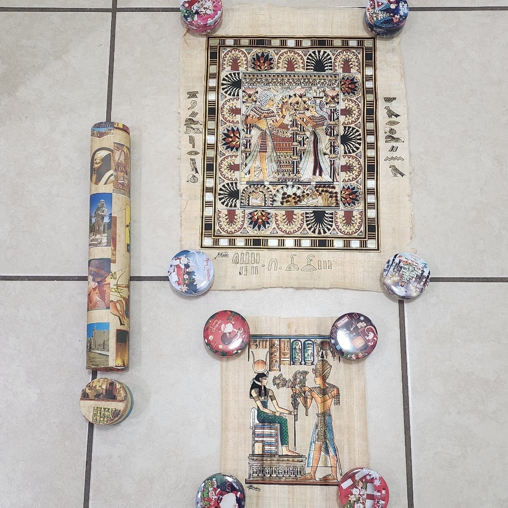 Khedr And Jimourad Egyptian Papyrus Art‎ Set